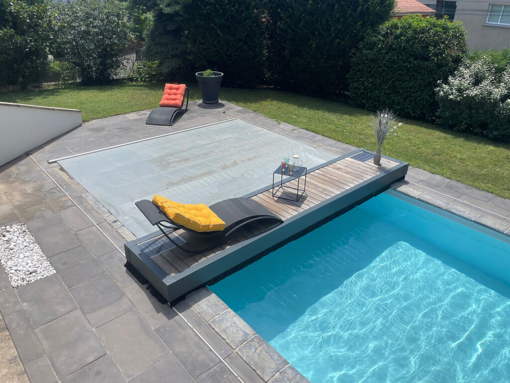 Terrasse Mobile Piscine, Couverture Automatique Piscine - Stylis DUO by EC'Creation