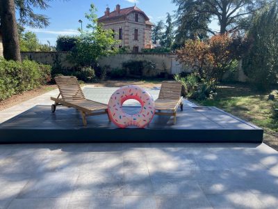 Terrasse Mobile Piscine, Couverture Automatique Piscine - Stylis DUO by EC'Creation