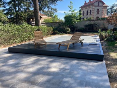 Terrasse Mobile Piscine, Couverture Automatique Piscine - Stylis DUO by EC'Creation