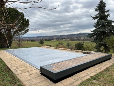 Terrasse Mobile Piscine, Couverture Automatique Piscine - Stylis DUO by EC'Creation